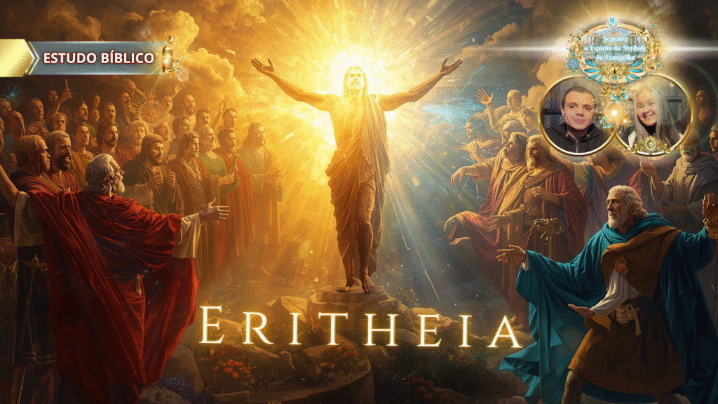 Estudo Bíblico Eritheia – Luz de Cristo resplandecente entre os apóstolos e discípulos, mensagem espiritual da Igreja Online Deus e Nós.