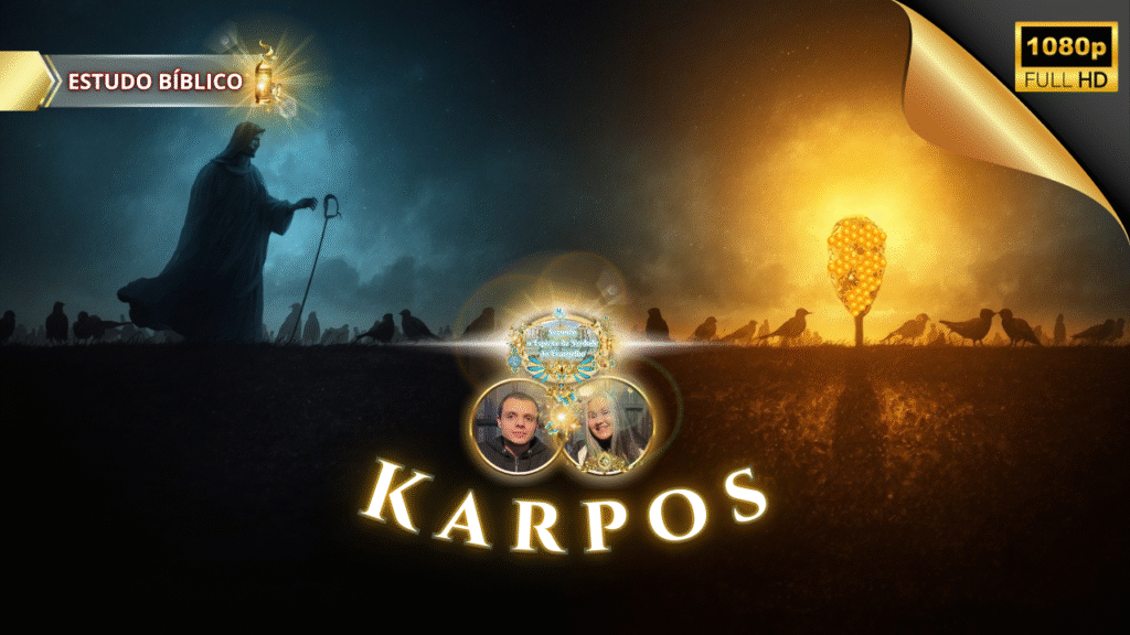 Jesus Cristo como pastor diante do fruto espiritual Karpos, iluminado pela luz divina em Gálatas 5:22, estudo bíblico da Deus e Nós Igreja Online.
