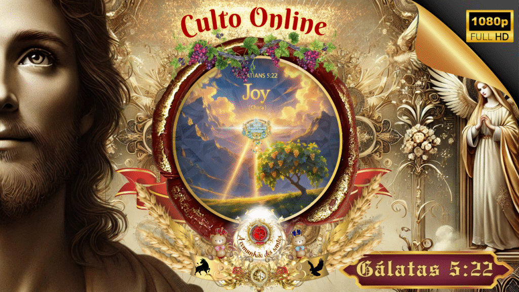 Imagem do culto online sobre Gálatas 5:22 – Chara, a alegria como fruto do Espírito Santo