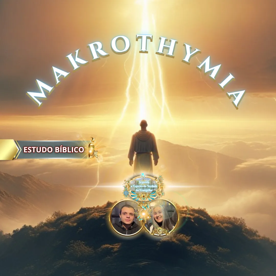 Imagem representando a virtude bíblica Makrothymia, uma figura diante de uma luz celestial intensa no alto de uma montanha, simbolizando o Fruto do Espírito em Gálatas 5:22, com destaque espiritual e atmosfera gloriosa.