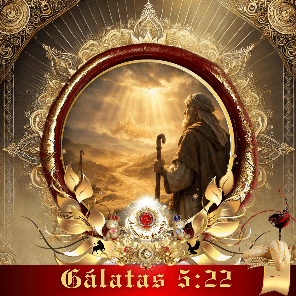 Comunhão dos santos | Culto Online cristão com representação simbólica de Jesus Cristo, caminho da fé e comunhão dos santos, inspirado em Gálatas 5:22, fruto do Espírito, da Deus e Nós Igreja Online.