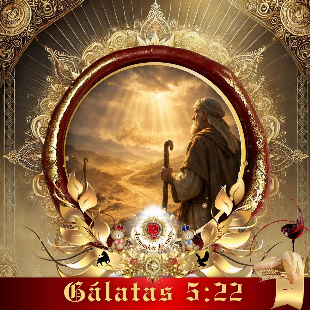 Comunhão dos santos | Culto Online cristão com representação simbólica de Jesus Cristo, caminho da fé e comunhão dos santos, inspirado em Gálatas 5:22, fruto do Espírito, da Deus e Nós Igreja Online.