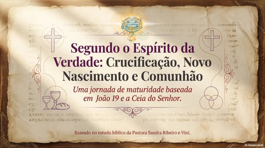 Crucificação de Cristo como fundamento do novo nascimento espiritual e da comunhão cristã, ensinada no Evangelho segundo a verdade bíblica.