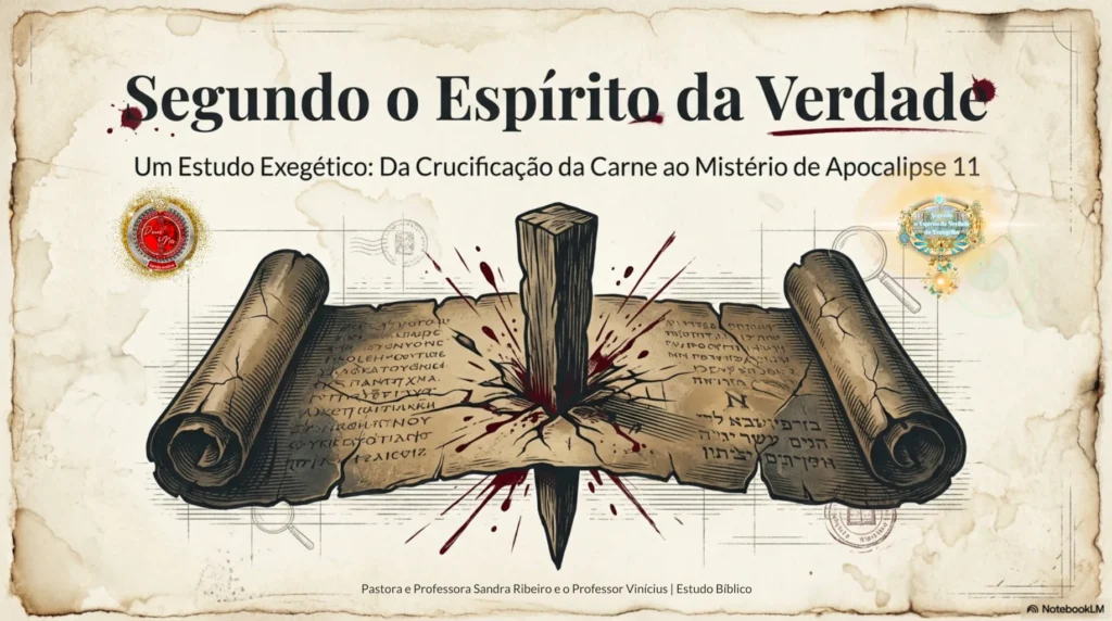 Cruz de Cristo com a inscrição grega “σταυρόω” (stauróō), representando a crucificação profética de Jesus, a verdade do evangelho e o estudo bíblico sobre a cruz e a redenção segundo as Escrituras.