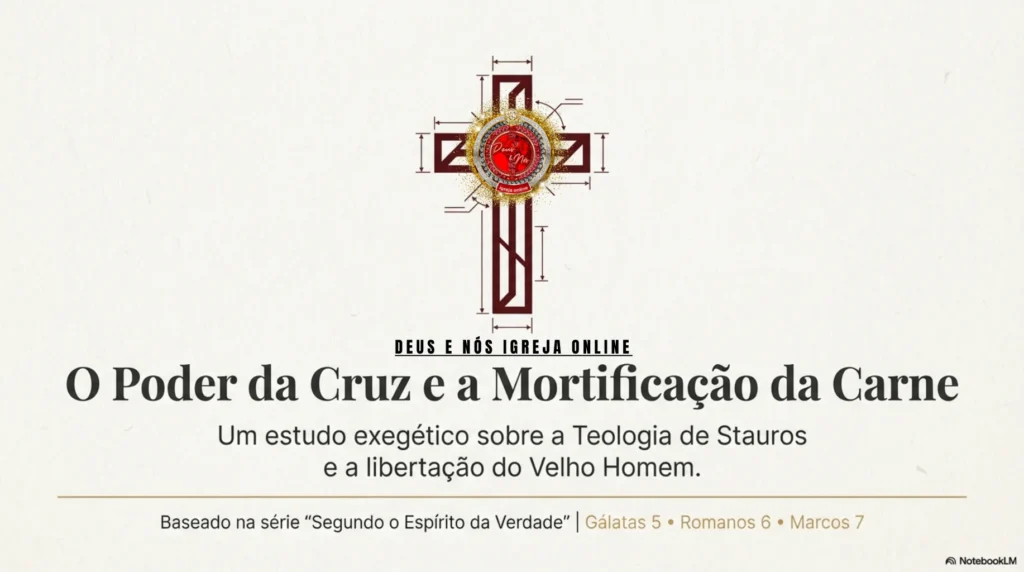 Cruz de Cristo representando o poder espiritual da crucificação da carne e a mortificação do pecado segundo o Evangelho
