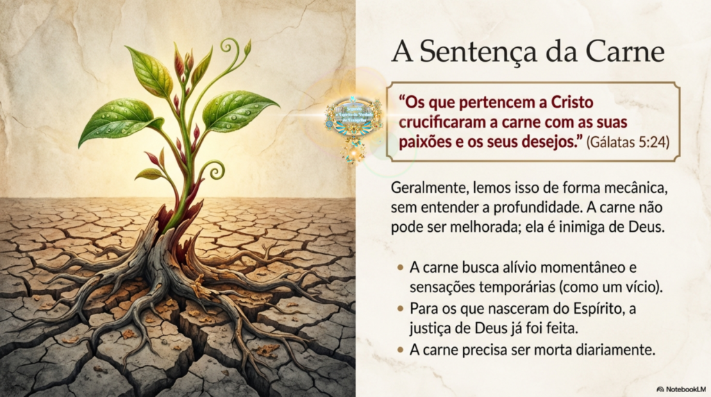 Estudo bíblico cristão sobre a morte da carne e a glória de Deus, à luz da cruz de Cristo e do novo nascimento segundo o Espírito