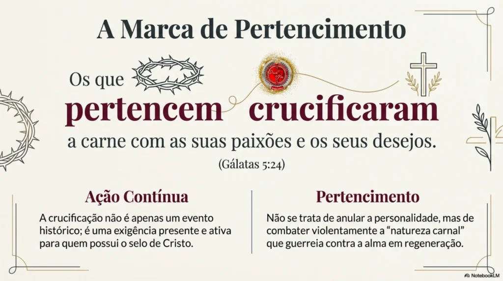 Estudo bíblico cristão sobre a cruz de Cristo, a crucificação da carne e a vida segundo o Espírito, baseado em Gálatas 5:24, produzido pela Deus e Nós Igreja Online