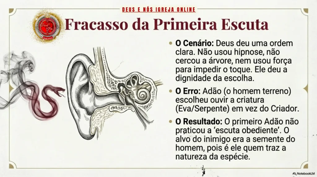 Estudo bíblico cristão sobre por que Deus colocou a árvore no Jardim do Éden, explicando a queda do homem, o pecado e a cruz de Cristo como plano redentor segundo as Escrituras