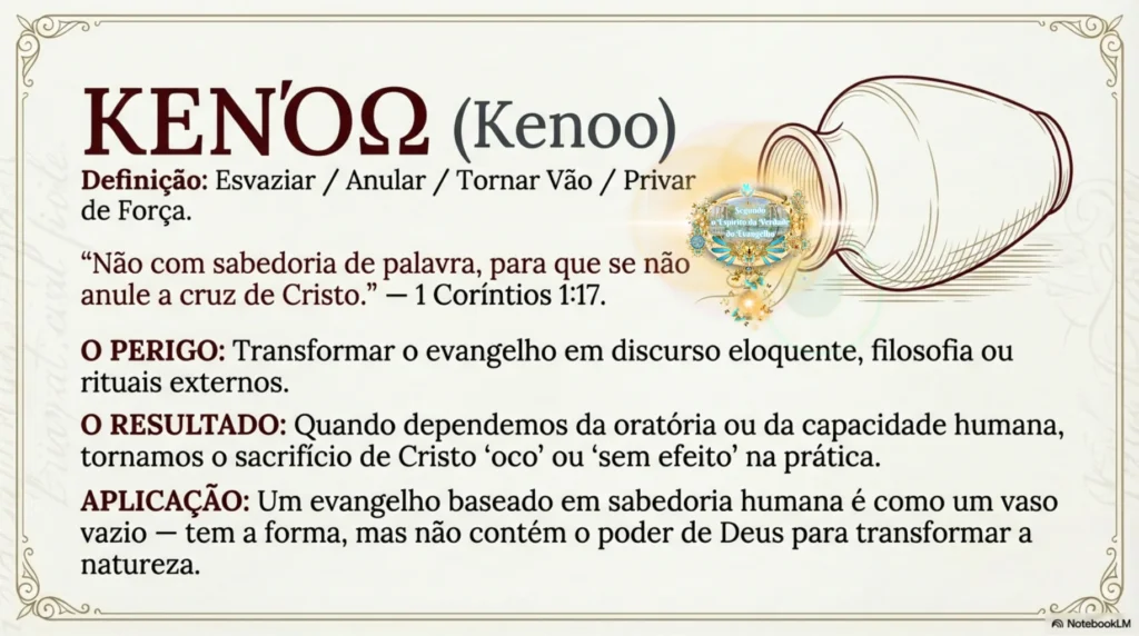 Cruz de Cristo iluminada com a palavra grega “σταυρός (Staurós)”, representando a mensagem da cruz, a redenção em Jesus Cristo e o estudo bíblico sobre Gálatas 5:24 na Deus e Nós Igreja Online.