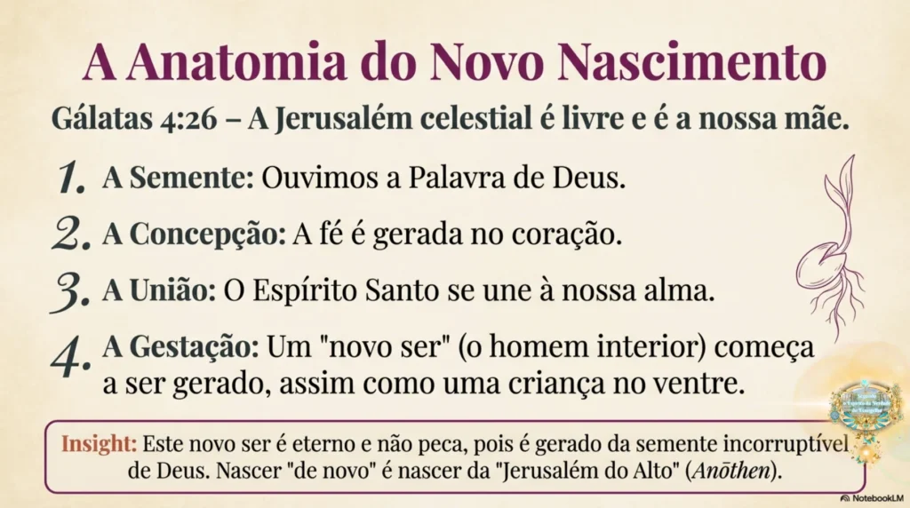 Crucificação de Cristo como fundamento do novo nascimento espiritual e da comunhão cristã, ensinada no Evangelho segundo a verdade bíblica.