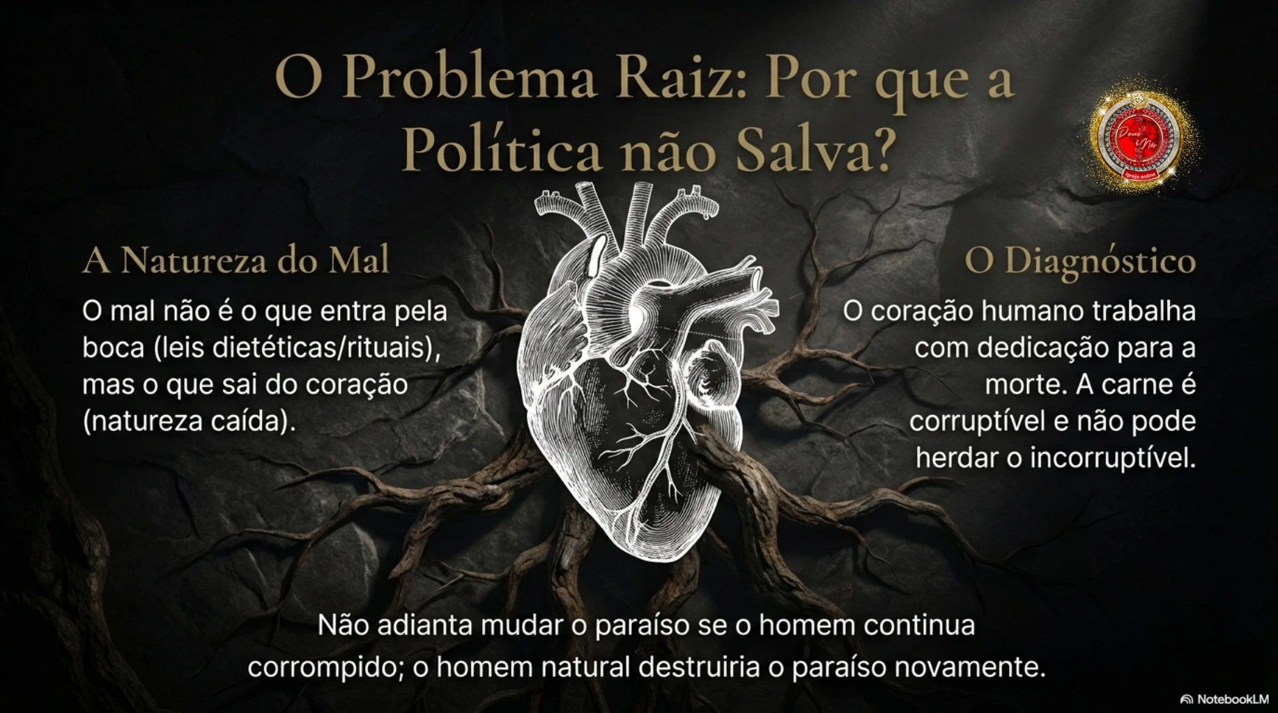 Mensagem cristã sobre a cruz de Cristo como o fim do medo, ensinada na Deus e Nós Igreja Online, baseada no sacrifício de Jesus e no poder da Stauróo