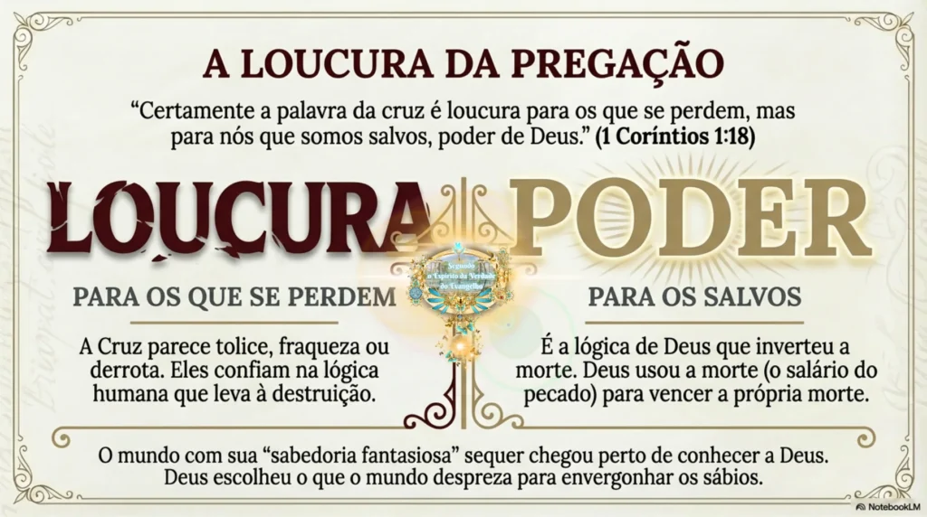 Cruz de Cristo iluminada com a palavra grega “σταυρός (Staurós)”, representando a mensagem da cruz, a redenção em Jesus Cristo e o estudo bíblico sobre Gálatas 5:24 na Deus e Nós Igreja Online.