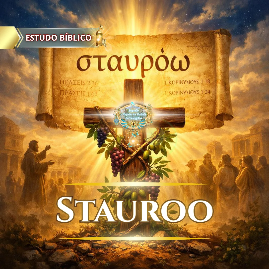 A cruz de Cristo como centro do Evangelho, revelando o significado bíblico do stauróō, da morte da carne e da vida no Espírito segundo as Escrituras.