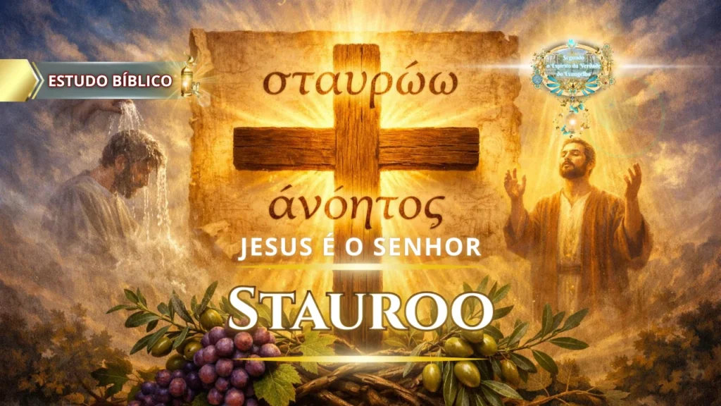 Cruz de Cristo revelando o significado bíblico de stauróo, Jesus é o Senhor, batismo e vida no Espírito segundo o verdadeiro Evangelho