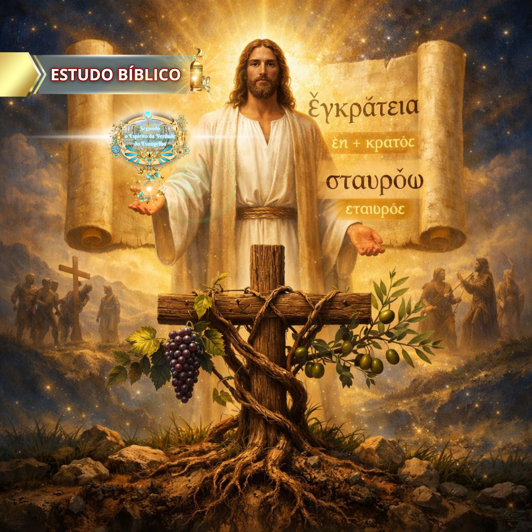 Estudo bíblico online sobre Enkrateia e Stauroō, domínio próprio e crucificação da carne segundo Gálatas 5:23, ministrado pela Deus e Nós Igreja Online.