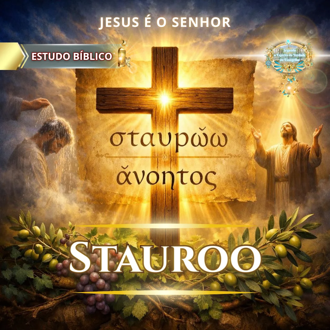 Cruz de Cristo revelando o significado bíblico de stauróo, Jesus é o Senhor, batismo e vida no Espírito segundo o verdadeiro Evangelho