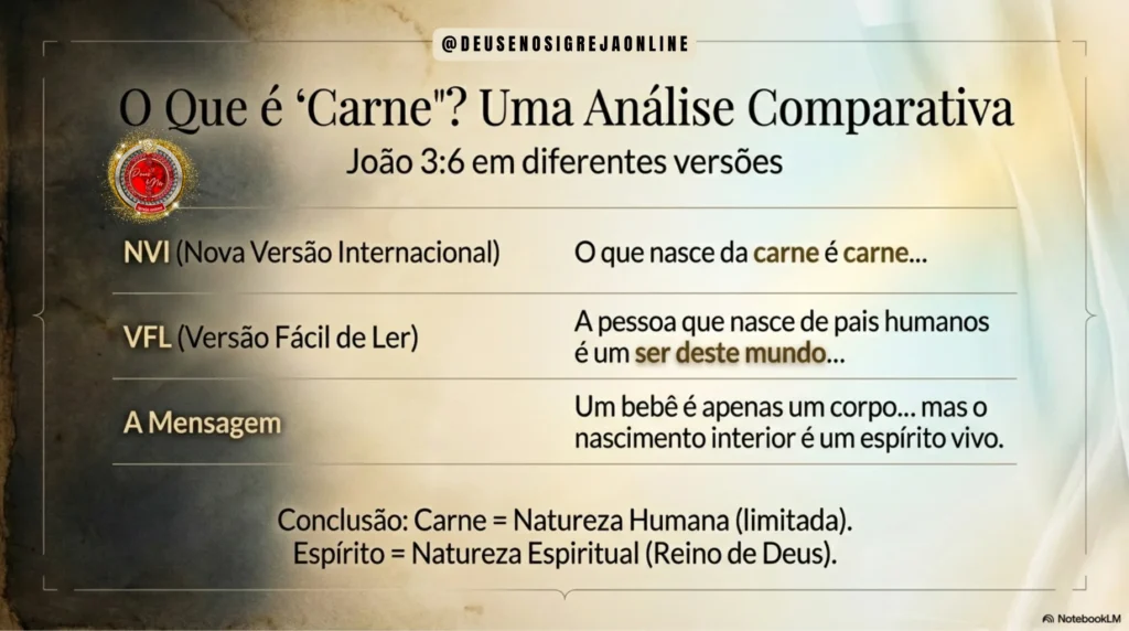 Estudo bíblico sobre sarx e o novo nascimento em Cristo Jesus, revelando a autoridade concedida por Deus para sair das trevas e viver na Luz segundo João 1