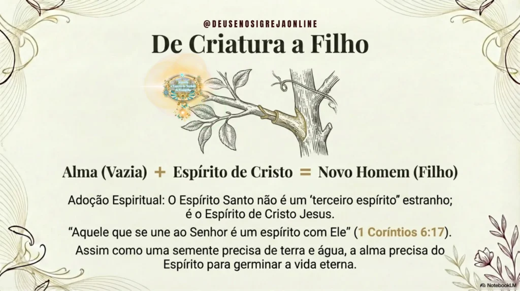 Da Carne à Plenitude em Cristo estudo bíblico sobre salvação, confissão Jesus é o Senhor, Santa Ceia e vida segundo o Espírito, Deus e Nós Igreja Online