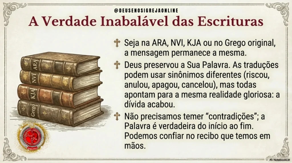 Cheirographon: o escrito cancelado na cruz, estudo bíblico sobre a dívida do pecado apagada por Jesus Cristo segundo Colossenses 2:14 – Deus e Nós Igreja Online