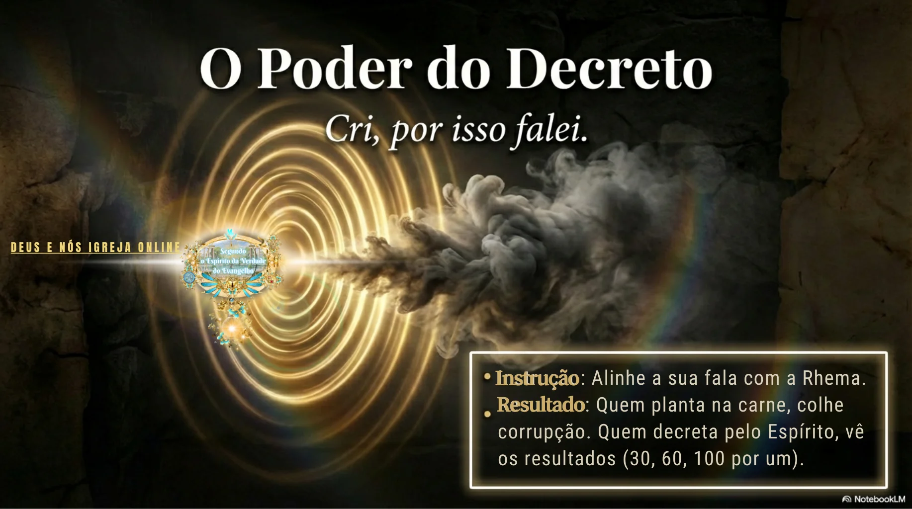 Rhema vs Logos estudo bíblico sobre a diferença entre palavra revelada e palavra escrita, alertando contra a religião sem o Espírito Santo, Deus e Nós Igreja Online