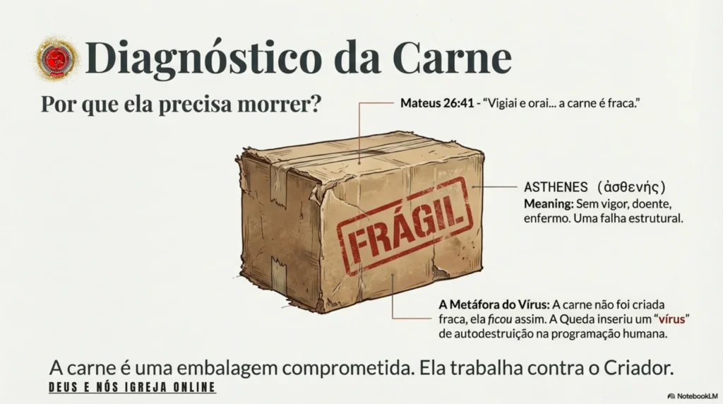 Estudo bíblico sobre Sarx e a crucificação da carne, revelando a natureza humana caída, a obra da cruz e a vitória do Espírito segundo o Evangelho de Cristo