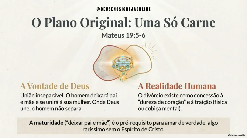 PDF estudo bíblico sobre a união entre Espírito e carne no matrimônio cristão, revelando a nova criatura, a cruz de Cristo, a santidade conjugal e a liderança servidora segundo o Evangelho – Deus e Nós Igreja Online