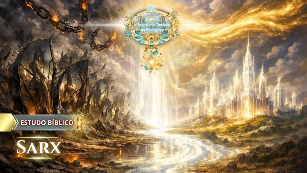 Estudo bíblico sobre sarx mostrando a libertação da escravidão da carne e o caminho para a vida eterna segundo o Espírito da Verdade do Evangelho.