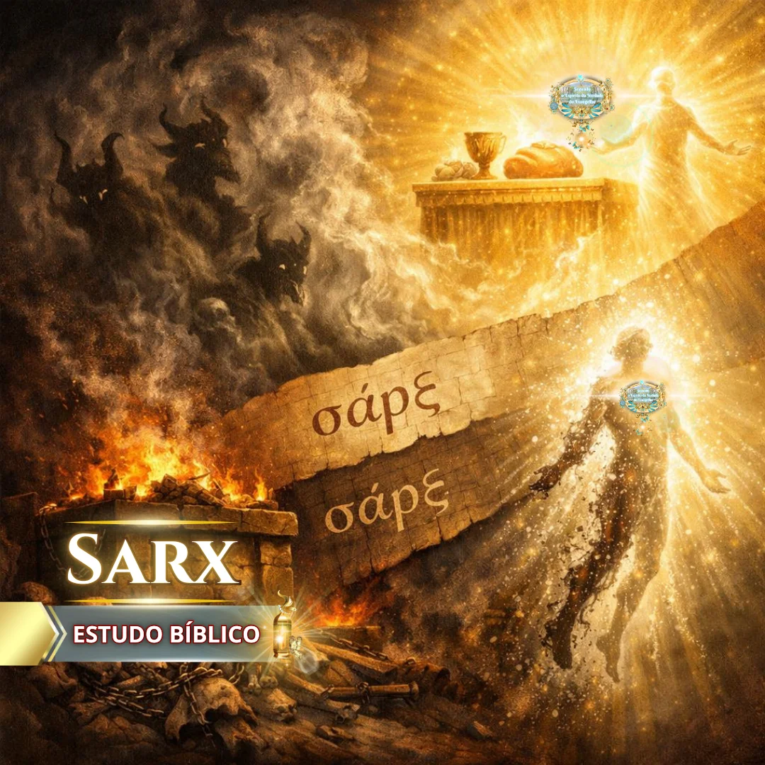 Estudo bíblico sobre sarx na Bíblia mostrando a libertação da natureza carnal e a transformação espiritual pela luz de Deus