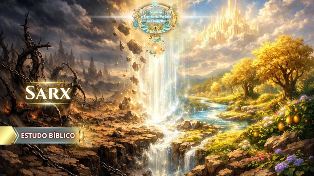 Estudo bíblico sarx mostrando transformação espiritual da velha natureza para a nova criação pelo Espírito Santo