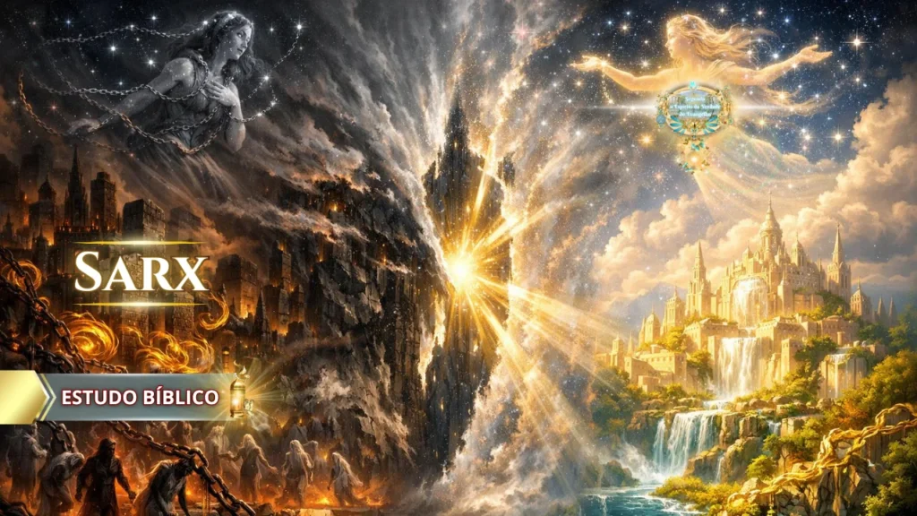 Estudo bíblico sobre sarx mostrando o contraste entre a escravidão da carne e a liberdade Segundo o Espírito da Verdade do Evangelho